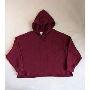 Nike Yoga Womens 1X Red Therma Fit Hoodie Sweatshirt Sporty Crop Fitness Gym